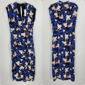 White House Black Market Hazy Bloom Midi Dress Size 12 NEW B3
